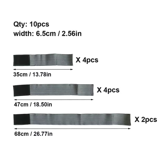 EMS Patch Holding Bands | Conductive Silicone Straps (10pcs)