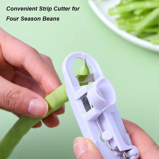 1–4PCS Sharp Stainless Steel Green Bean Slicer Cutter Kitchen Chopper