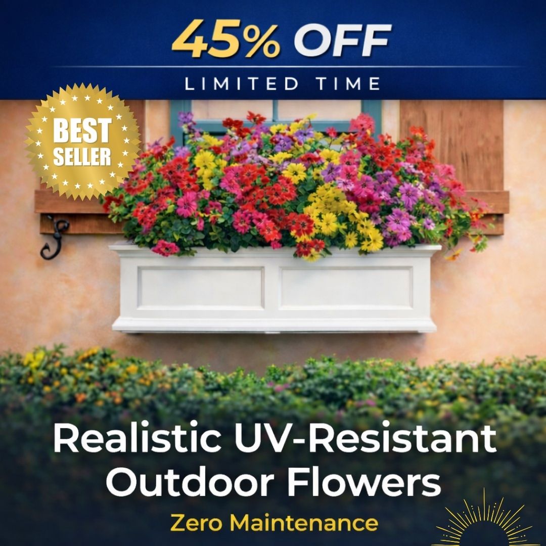 Realistic UV-Resistant Outdoor Flowers – Zero Maintenance