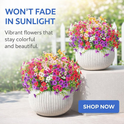 Realistic UV-Resistant Outdoor Flowers – Zero Maintenance