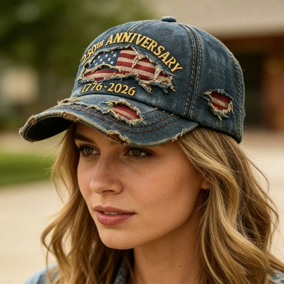 US 250th Anniversary Denim Hat — Celebrate 1776–2026