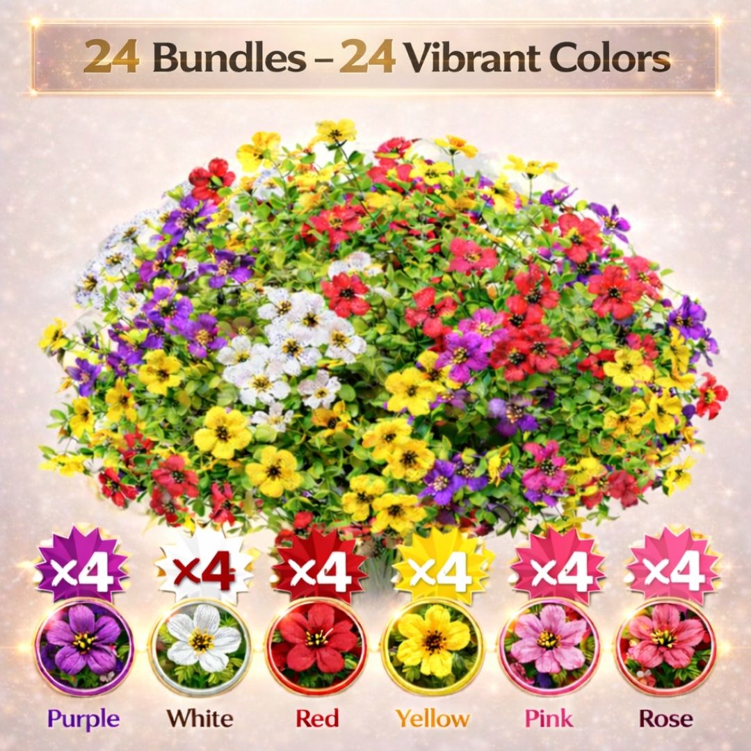 Realistic UV-Resistant Outdoor Flowers – Zero Maintenance