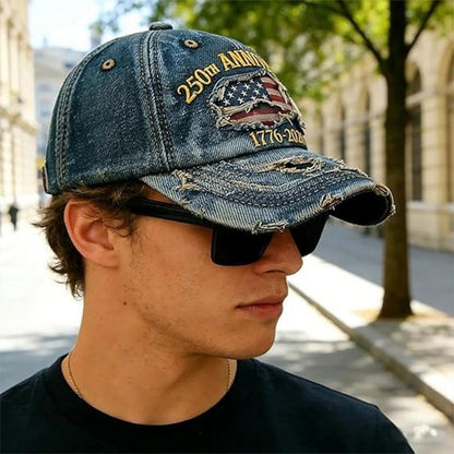 US 250th Anniversary Denim Hat — Celebrate 1776–2026