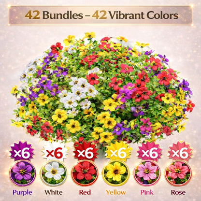 Realistic UV-Resistant Outdoor Flowers – Zero Maintenance