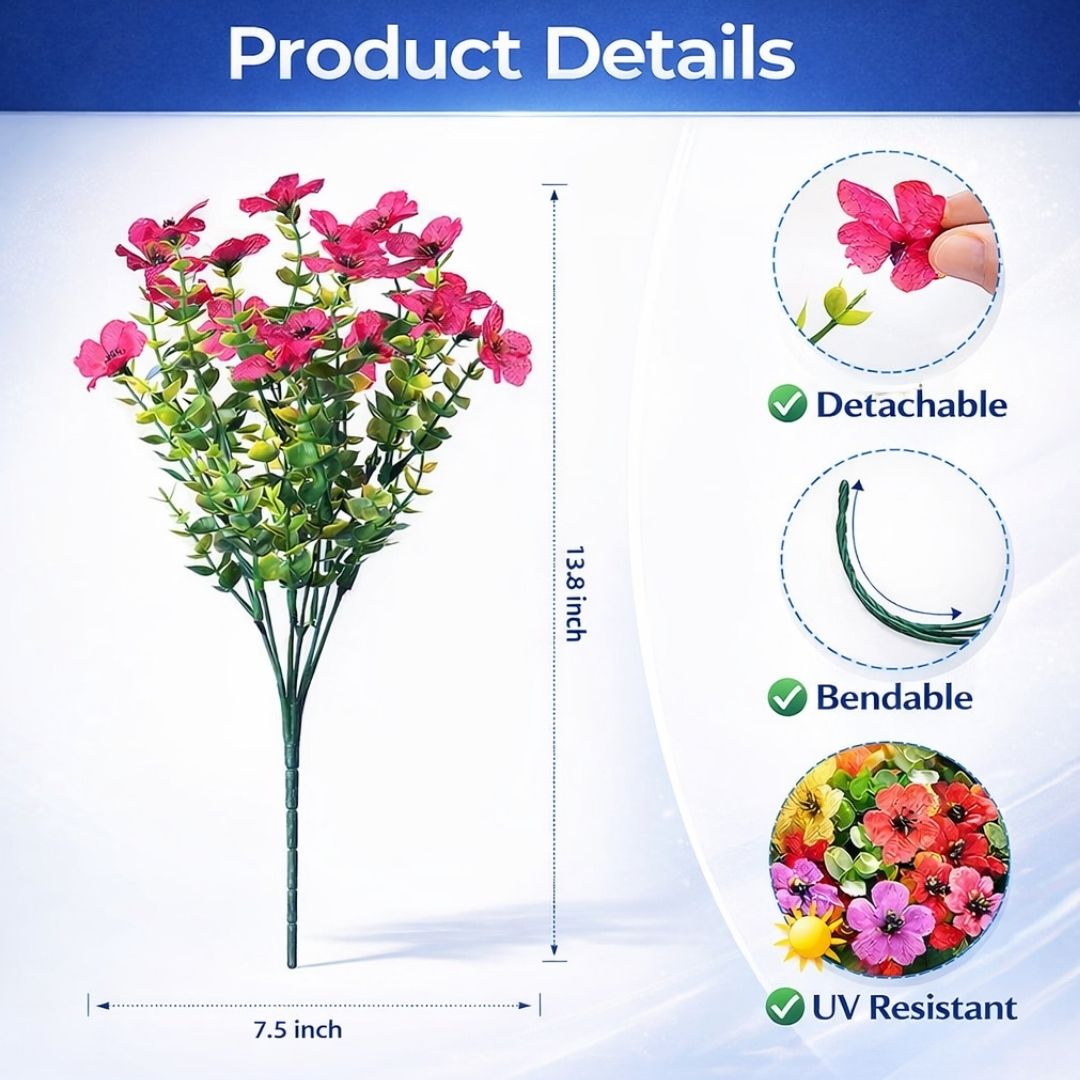 Realistic UV-Resistant Outdoor Flowers – Zero Maintenance