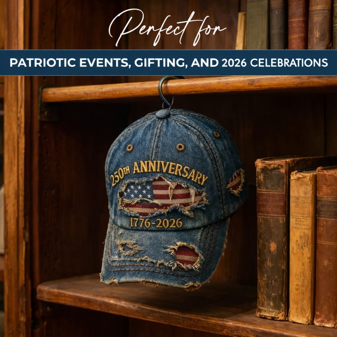 US 250th Anniversary Denim Hat — Celebrate 1776–2026