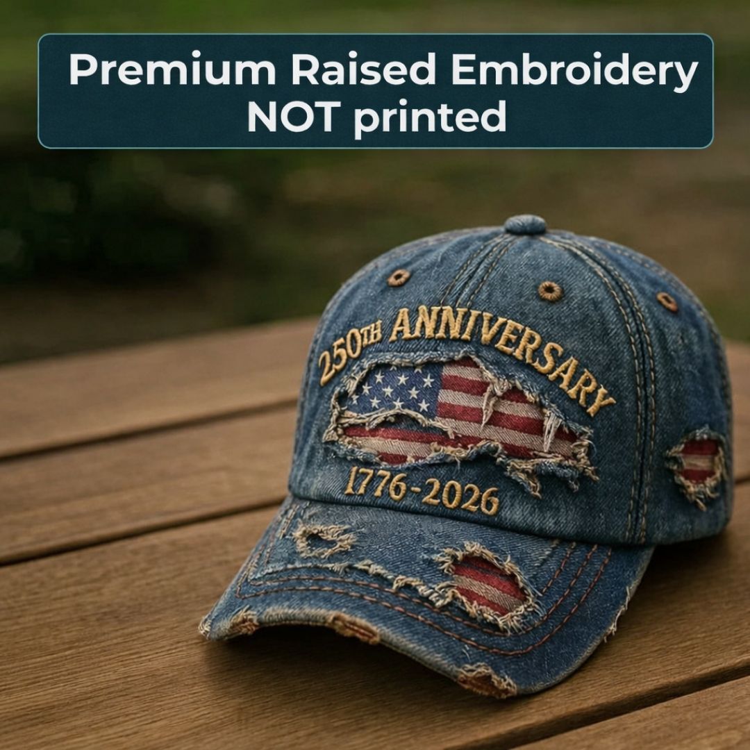 US 250th Anniversary Denim Hat — Celebrate 1776–2026