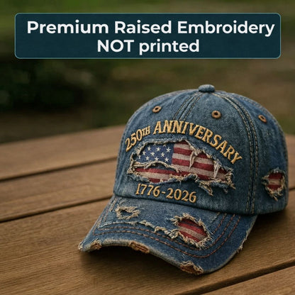 US 250th Anniversary Denim Hat — Celebrate 1776–2026