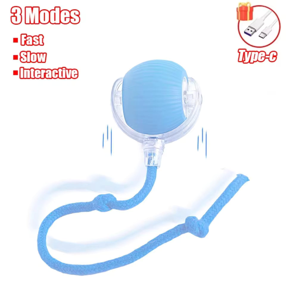 Rechargeable Smart Cat Toy – Automatic Rolling Ball with Tail for Interactive Play