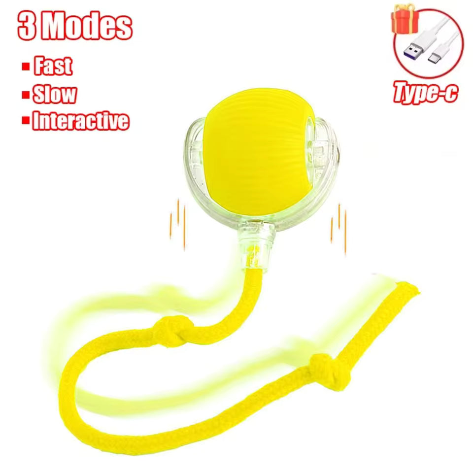 Rechargeable Smart Cat Toy – Automatic Rolling Ball with Tail for Interactive Play