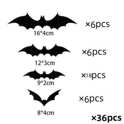 🦇 3D Halloween LED Light-Up Bats 🎃 Spooky Wall & Window Decor 🎃