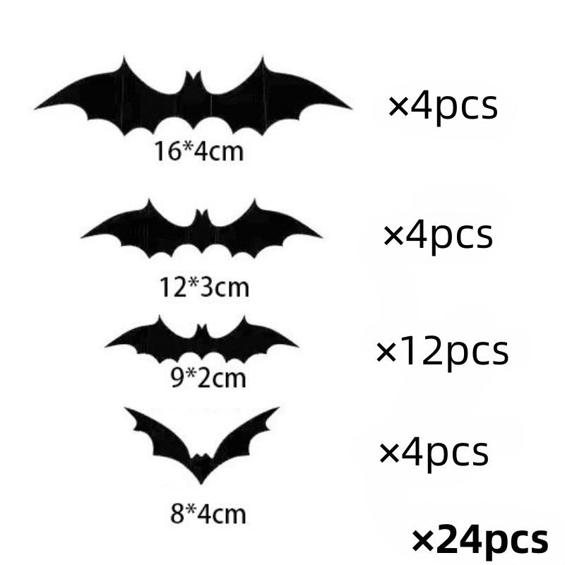 🦇 3D Halloween LED Light-Up Bats 🎃 Spooky Wall & Window Decor 🎃