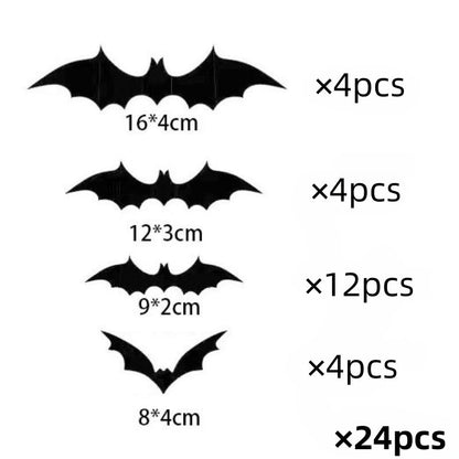 🦇 3D Halloween LED Light-Up Bats 🎃 Spooky Wall & Window Decor 🎃