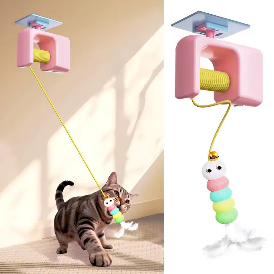 Interactive Electric Cat Toy – Flying Bird Teaser with Elastic Rope for Exercise & Fun