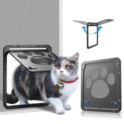 Secure Magnetic Pet Door – Lockable Screen Door for Cats and Dogs, Outdoor & Indoor Use