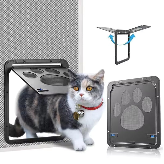 Secure Magnetic Pet Door – Lockable Screen Door for Cats and Dogs, Outdoor & Indoor Use