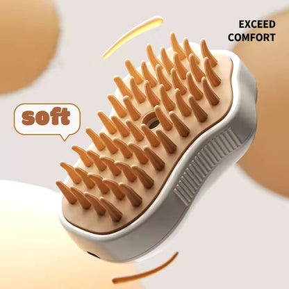 3-in-1 Pet Grooming Brush – Electric Steam Comb for Cats & Dogs, Hair Removal & Massage Tool