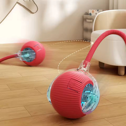 Rechargeable Smart Cat Toy – Automatic Rolling Ball with Tail for Interactive Play