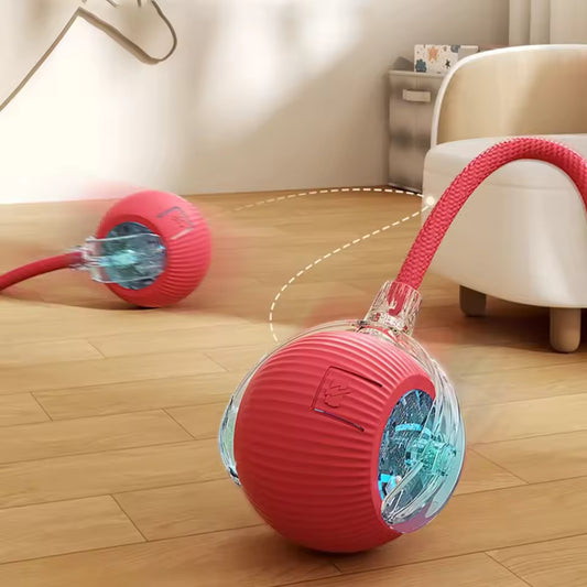 Rechargeable Smart Cat Toy – Automatic Rolling Ball with Tail for Interactive Play