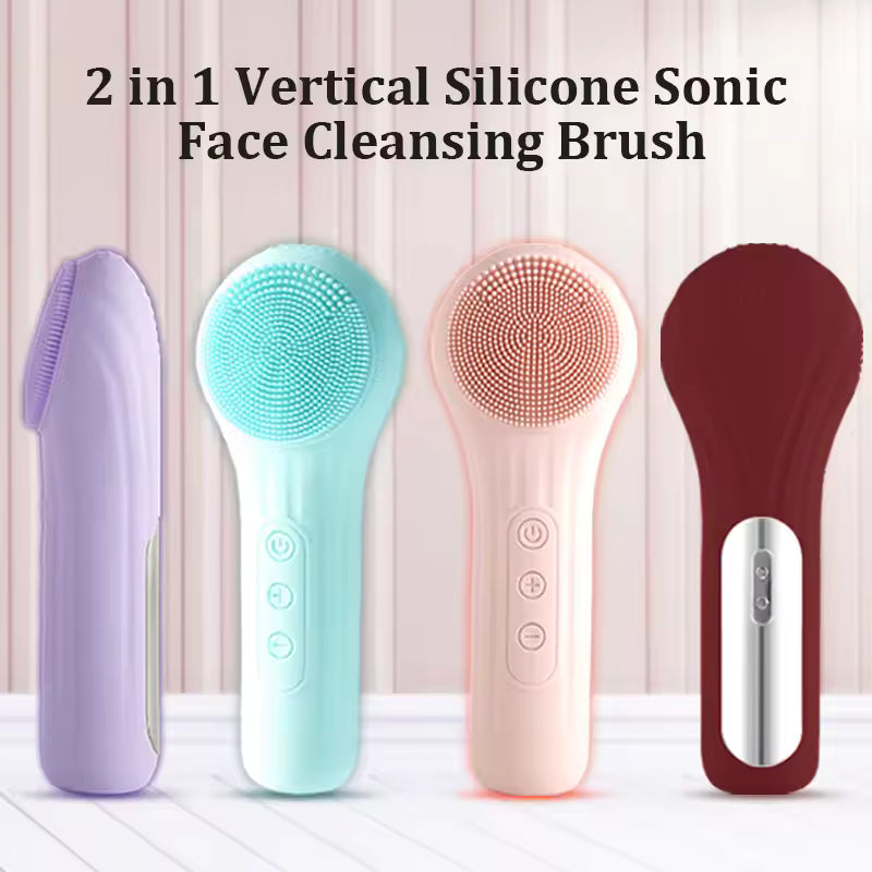 Sonic Waterproof Facial Cleansing Brush Rechargeable Electric Face Scrubber for Men Women
