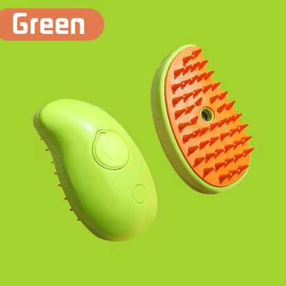 3-in-1 Pet Grooming Brush – Electric Steam Comb for Cats & Dogs, Hair Removal & Massage Tool