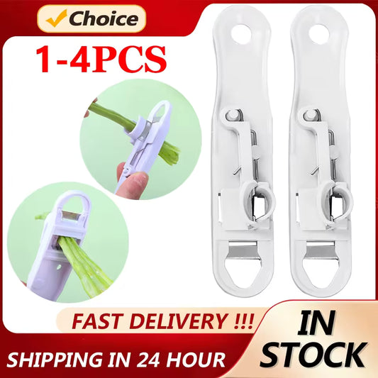 1–4PCS Sharp Stainless Steel Green Bean Slicer Cutter Kitchen Chopper