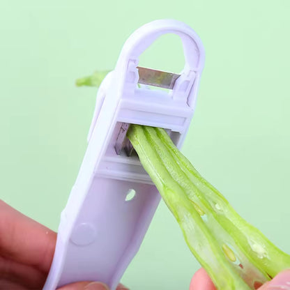 1–4PCS Sharp Stainless Steel Green Bean Slicer Cutter Kitchen Chopper