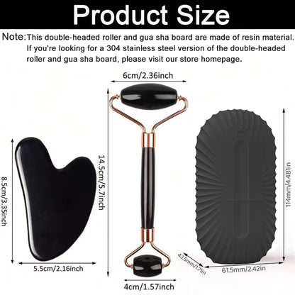 Ice Face Roller Set – Facial Skincare & Massage Tool Kit with Gua Sha, Lifting & Contouring Rollers