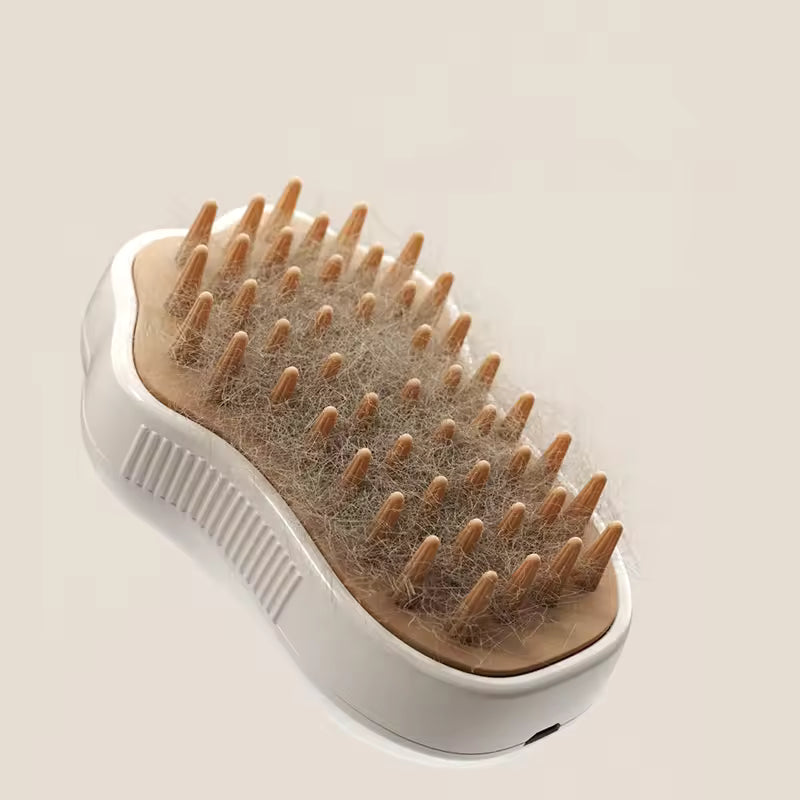 3-in-1 Pet Grooming Brush – Electric Steam Comb for Cats & Dogs, Hair Removal & Massage Tool