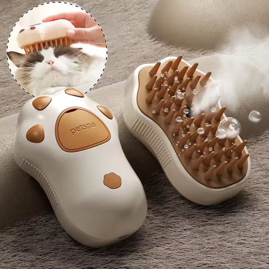 3-in-1 Pet Grooming Brush – Electric Steam Comb for Cats & Dogs, Hair Removal & Massage Tool