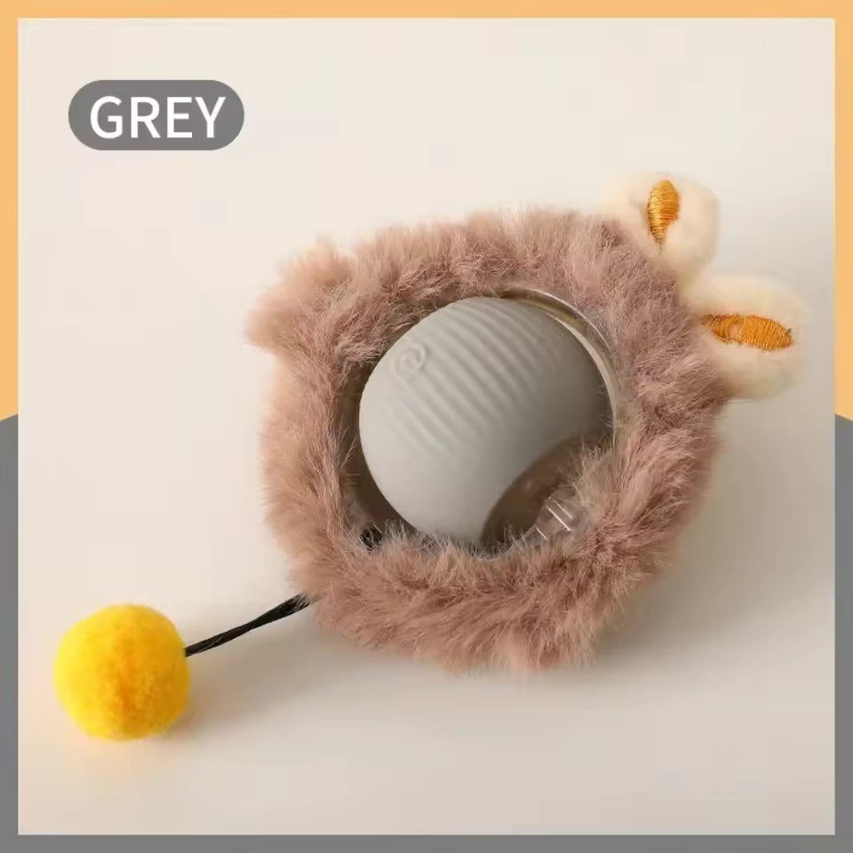 Rechargeable Smart Cat Toy – Automatic Rolling Ball with Tail for Interactive Play