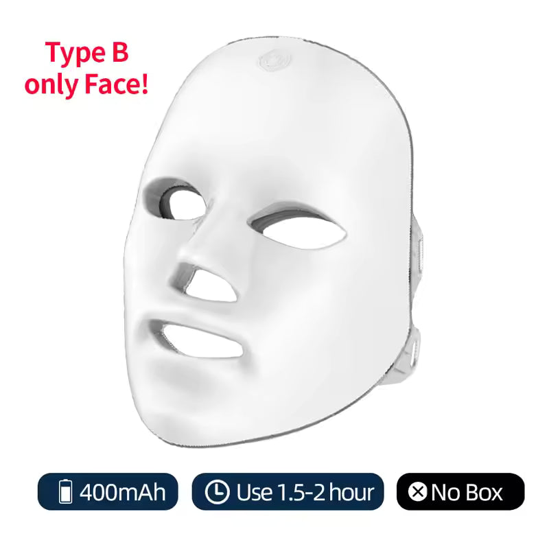 Wireless 7-Color LED Face and Neck Mask Skin Rejuvenation Machine