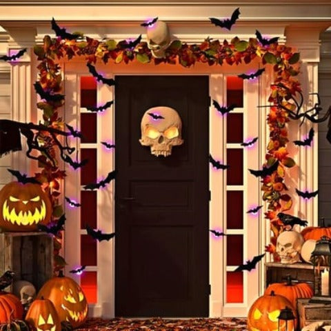 🦇 3D Halloween LED Light-Up Bats 🎃 Spooky Wall & Window Decor 🎃