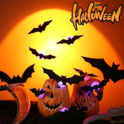 🦇 3D Halloween LED Light-Up Bats 🎃 Spooky Wall & Window Decor 🎃