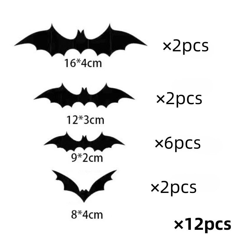🦇 3D Halloween LED Light-Up Bats 🎃 Spooky Wall & Window Decor 🎃